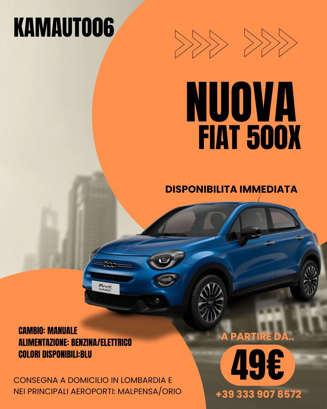 🚗 Noleggia Fiat 500X Hybrid Manuale 🚗
